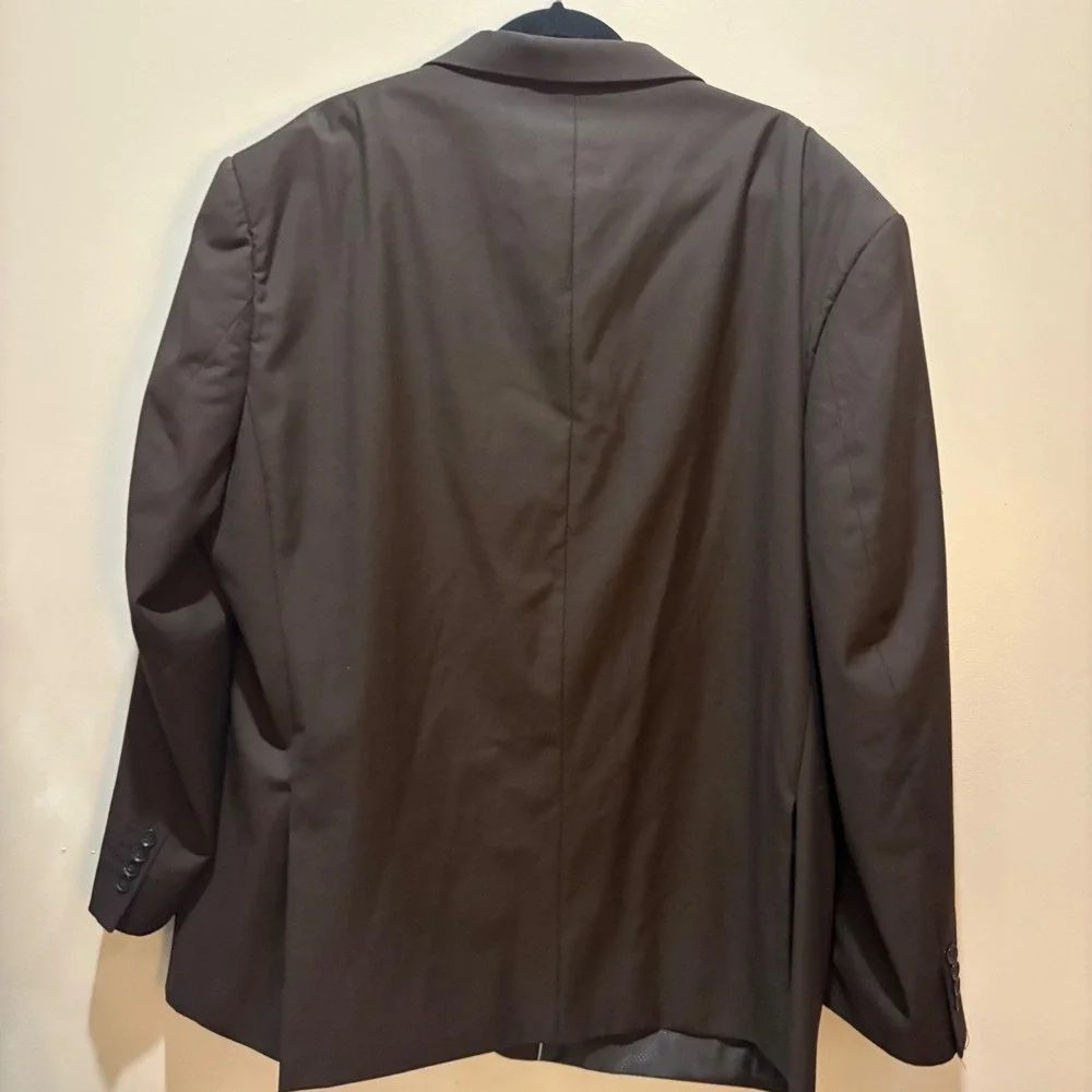 Vinci Philosophy Mens Espresso Brown Two Button Blazer Jacket 52R Regular Fit